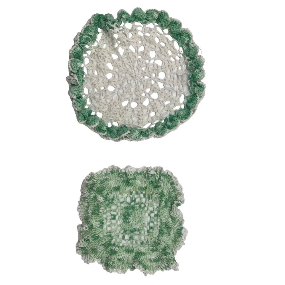 Doilies Handmade Crocheted Vintage Doily 1950’s lot. 2 Pieces